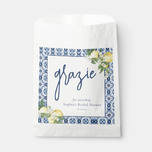 Sacolinha Chá de panela Lemon Positano (Frente)