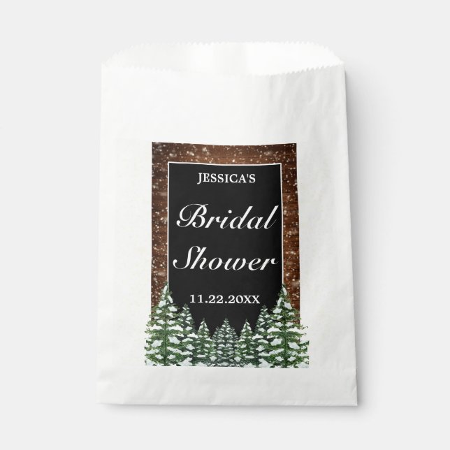 Sacolinha Chá de panela Preto de Madeira e Pinheiro Floresta (Frente)