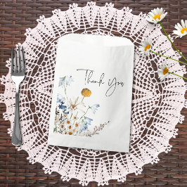 Sacolinha Chá de panela Rustic Blue Wildflower & Daisies