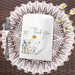 Sacolinha Chá de panela Rustic Blue Wildflower & Daisies