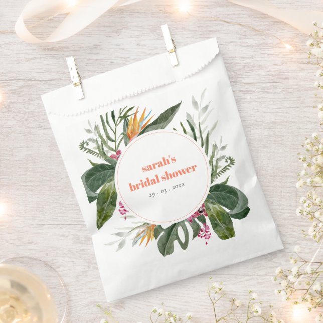 Sacolinha Chá de panela Tropical de Blush Boho (Cortado)