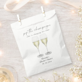Sacolinha Champagne de casamento Pop