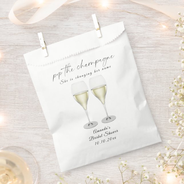 Sacolinha Champagne de casamento Pop (Cortado)