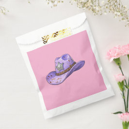 Sacolinha Chapéu de Cowgirl Roxo Claro - Fundo Rosa