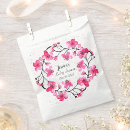 Sacolinha Cherry Blossom, Flores Rosa, Chá de fraldas Garota