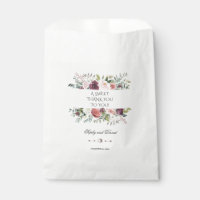 Chic Burgundy Blush Ivory Floral Wedding OBRIGADO