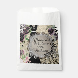 Sacolinha Chic Elegant Fabuloso 50º aniversário personalizad