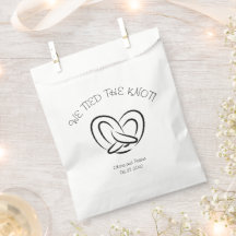 Chic Pretzel Nós Amarrámos o Nó Obrigado Casamento