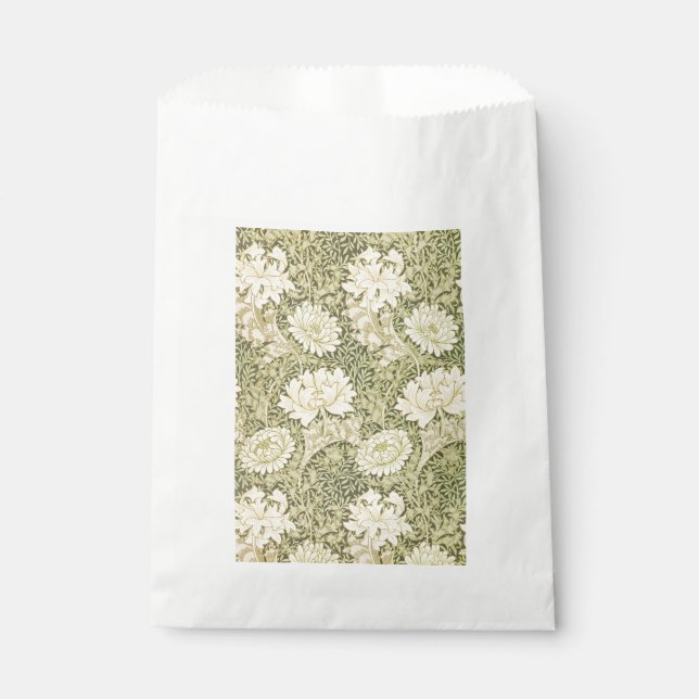 Sacolinha Chrysanthemum Flower Pattern (por William Morris) (Frente)