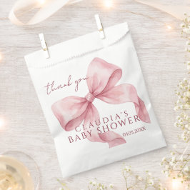 Sacolinha Chuva de Bebê Arco Elegante em Aquarela Rosa