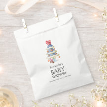 Chuva de Bebê Árvore de Natal com Laço de Inverno 