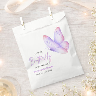 Sacolinha Chuva de Bebê Borboleta Um Pouco Rosa Roxo
