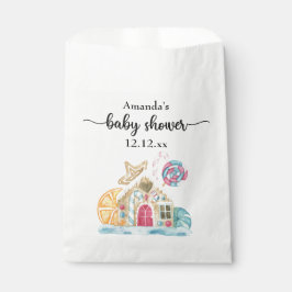 Sacolinha chuva de bebê casa de biscoito de Natal