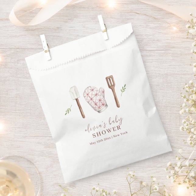 Sacolinha Chuva de Bebê Cozinha de Chef Moderna Rústica  (Cortado)