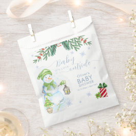 Sacolinha Chuva de Bebê do Boneco de Neve Floral Moderno ao