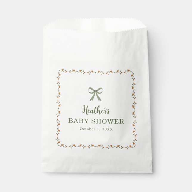 Sacolinha Chuva de Bebê Pequena Abóbora de Outono (Frente)