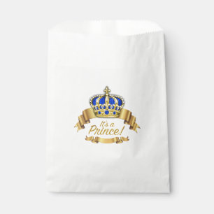 Sacolinha Chuva de Bebê Príncipe Azul Real Dourado