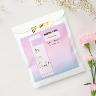 Sacolinha Chuva de Bebê Texto Olho Cute Gradiente Roxo
