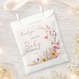 Sacolinha Chuva de Flores Baby Shower Floral Neutro em Gêner