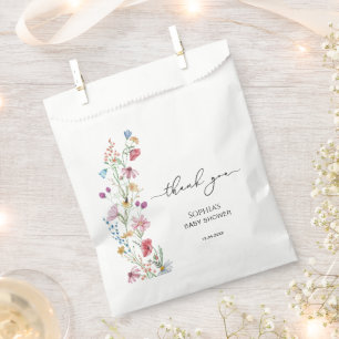 Sacolinha Chuva de Flores Silvestres Baby Shower