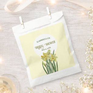 Sacolinha Chuva de Noiva Aquarela Narcisos Amarelos Brilhant