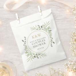 Sacolinha Chuva de Noiva de Casais com Monograma Dourado e V
