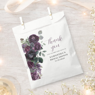 Sacolinha Chuva de Noiva Floral Roxo Escuro Temperamental