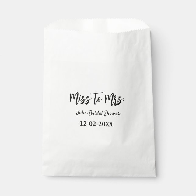Sacolinha Chuva de presentes de Miss para Mrs elegante simpl (Frente)