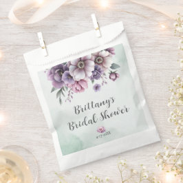 Sacolinha Chuva de Presentes Floral Lavanda e Verde