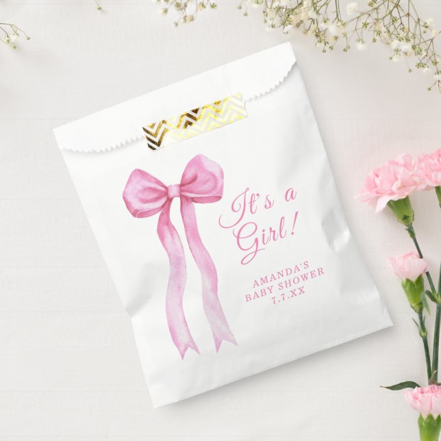Sacolinha Chuva de Rosa É Menina Chá de Bebê (Selado)