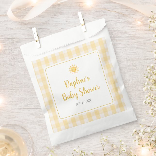 Sacolinha Chuva de Sol Amarelo para Chá de Bebê (Cortado)