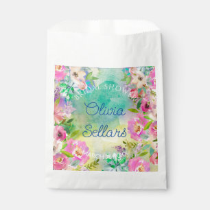 Sacolinha Chuva Floral Brilhante Chá de Noiva