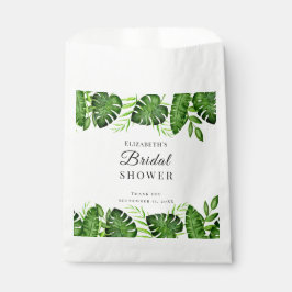 Sacolinha Chuva Tropical de Noiva Jardim Aquarela Verde