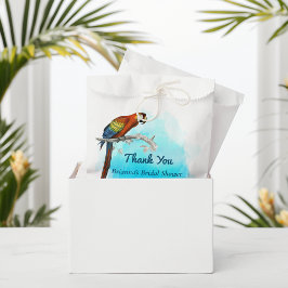 Sacolinha Chuveiro de Noiva de Papagaio Vintage Agradeciment