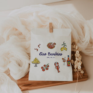 Sacolinha Ciao Bambino - Chá de fraldas mediterrânico italia