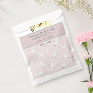 Sacolinha Cinzas brancas cor-de-rosa Carneiros - É um Chá fe