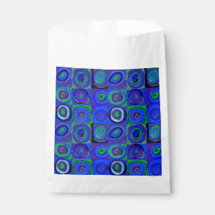 Sacolinha Círculo Quadrado do Kandinsky Farbstudie Blue Quad