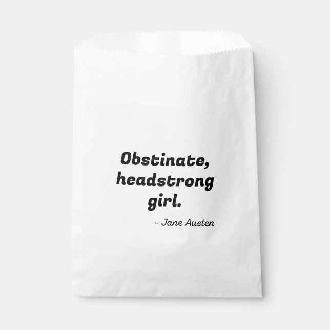 Sacolinha Citação de Orgulho e Preconceito II (Frente)