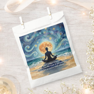 Sacolinha Citações de Ioga Meditação Céu Noturno Estrelado L