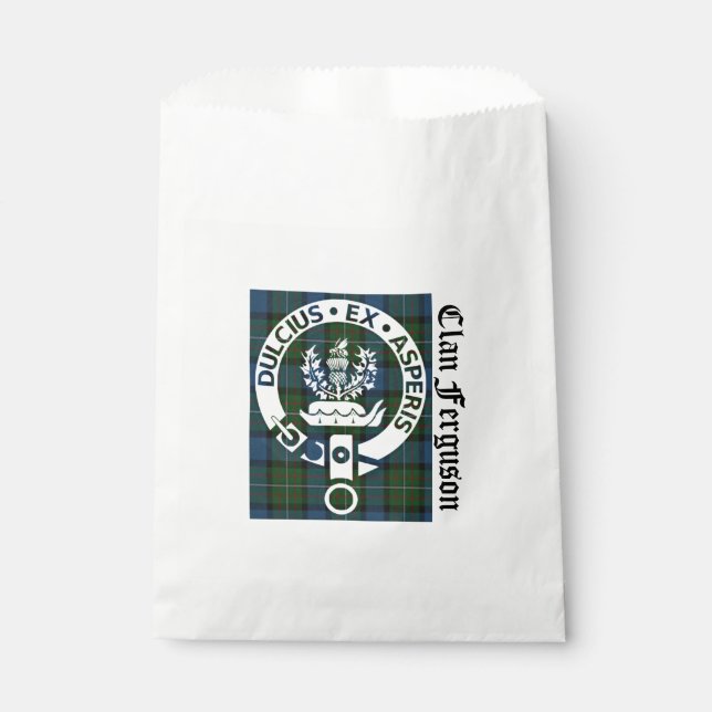 Sacolinha Clan Ferguson Crest Crachá e Tartan (Frente)