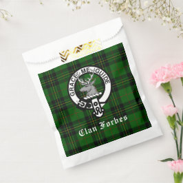 Sacolinha Clan Forbes Tartan e Crachá Crest