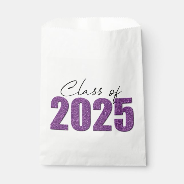Sacolinha Classe de brilho roxo de 2025 (Frente)