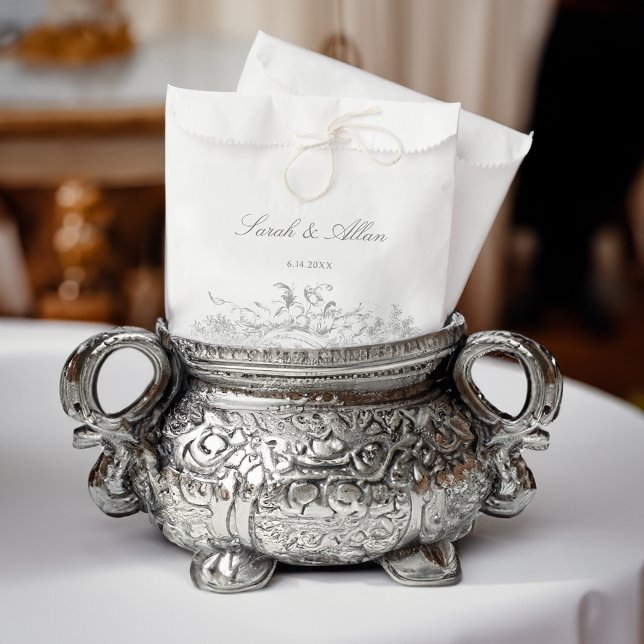 Sacolinha Clássico Elegante francês Rococo Floral (Criador carregado)