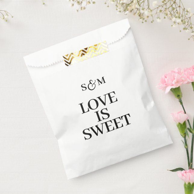 Sacolinha Clássico Monograma O Amor é Doce Casamento (Selado)
