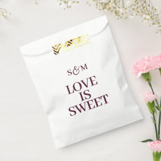 Sacolinha Clássico Monograma O Amor é Doce Casamento
