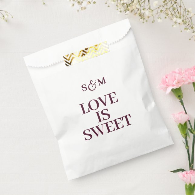 Sacolinha Clássico Monograma O Amor é Doce Casamento (Selado)