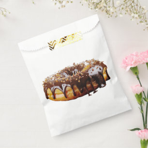 Sacolinha Cobertura de chocolate brilhante e grossa da rosqu
