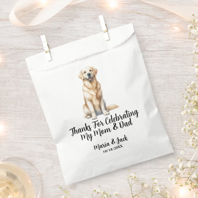 Sacolinha Cocktail de Casamento de Pet Personalizado Lab Ama (Cortado)
