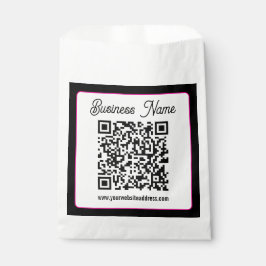Sacolinha Código QR com letra cursiva de script