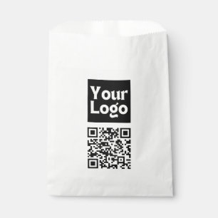 Sacolinha Código QR editável e logotipo ou imagem da sua emp
